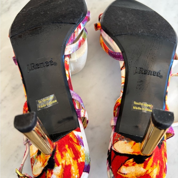 J.Renee Multicolor Floral Sandals with Embellishments - Picture 6 of 9